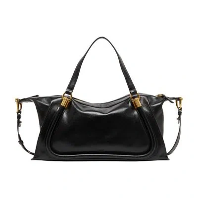 Chloé Paraty 24 Handbag In Black