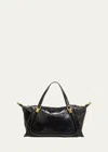 Chloé Paraty 24 Large Shoulder Bag In Shiny Calfskin In Black
