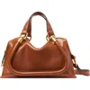 Chloé Paraty 24 Leather Shoulder Bag In Brown