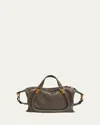 Chloé Paraty 24 Medium Bag In Shiny Calfskin In 036 Flannel Grey