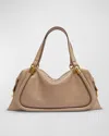 Chloé Paraty 24 Medium Bag In Shiny Calfskin In Woodrose