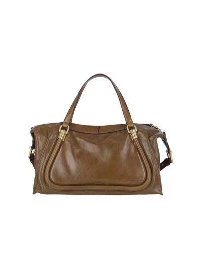 Chloé Paraty 24 Shoulder Bag In Brown
