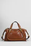 Chloé Paraty 24 Zip Shoulder Bag In Calfskin Leather In Brown