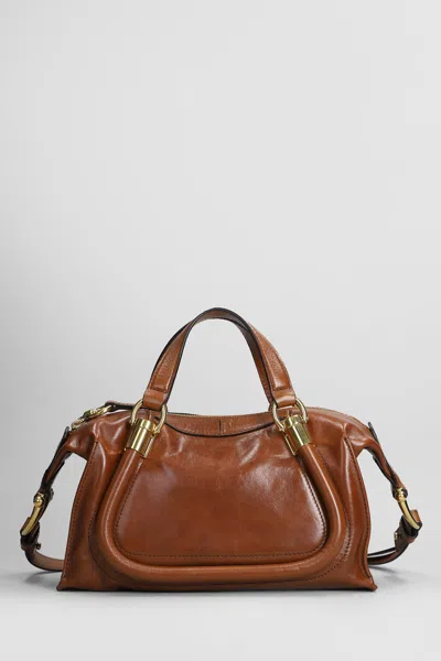 CHLOÉ PARATY 24 SHOULDER BAG IN BROWN LEATHER