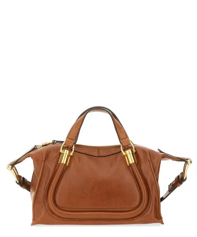 Chloé Paraty 24 Small Handbag In Brown