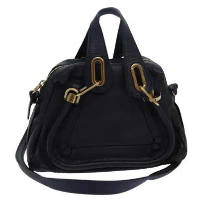 Pre-owned Chloé Paraty Leather Handbag () In Black