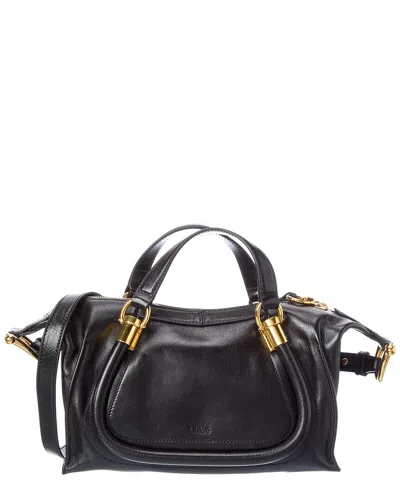 Chloé Paraty Leather Satchel In Black