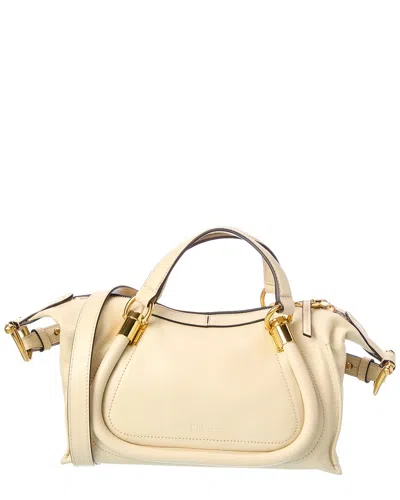 Chloé Paraty Leather Satchel In Neutral