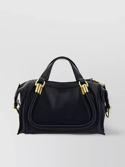 Chloé Paraty Leather Shoulder Bag With Structured Shape