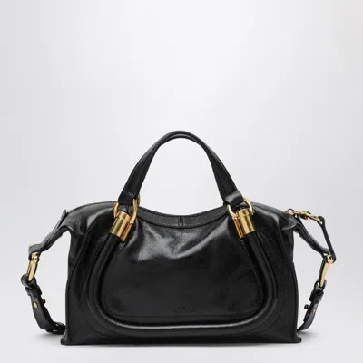 Chloé Small Paraty 24 Leather Top Handle Bag In Black