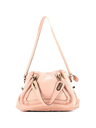 Pre-owned Chloé Paraty Top Handle Bag Leather Medium Satchel In Pink