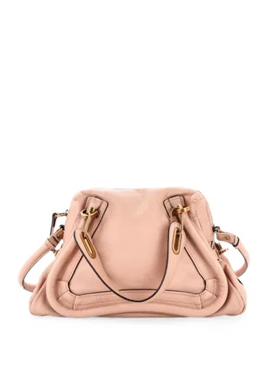 Pre-owned Chloé Paraty Top Handle Bag Leather Medium Satchel In Pink