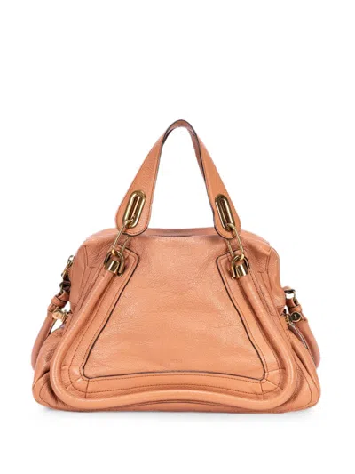 Pre-owned Chloé Paraty Tote Bag In Neutral