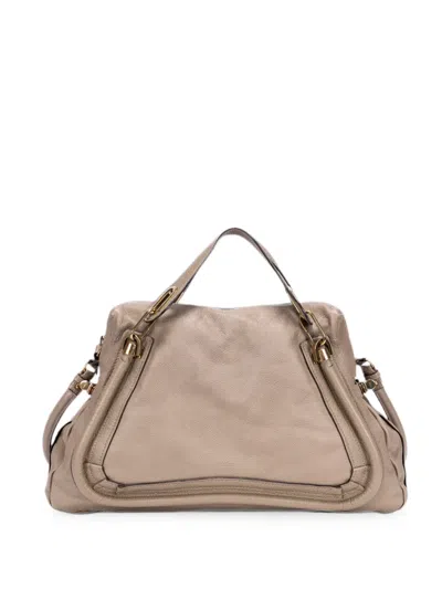 Pre-owned Chloé Paraty Tote Bag In Neutral