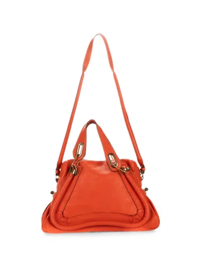 Pre-owned Chloé Paraty Tote Bag In Orange