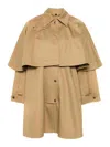 Chloé Gabardine Parka In Light Brown