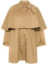 Chloé Gabardine Parka In Past Khaki