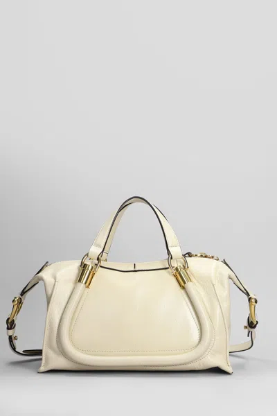 Chloé Party 24 Shoulder Bag In Beige Leather In Sand