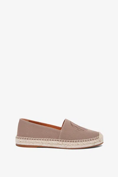 Chloé Pary Khaki Flat Espadrilles In Brown