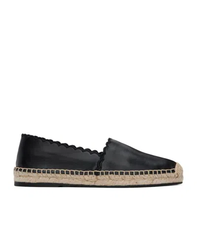 CHLOÉ CHLOÉ SLIP-ON SCALLOPED EDGES FLAT SHOES