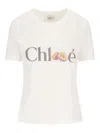 Chloé Baby Fit T-shirt In Cotton Jersey With Passion Fruit Print In White