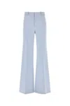 Chloé Wool Crepe Tailored Pants In Light Blue