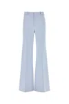 Chloé Chloe Women Pastel Light Blue Crepe Palazzo Pant In Ashblue