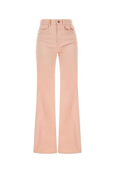 Chloé Jeans In Denim Rosa Pastello Donna In Pink