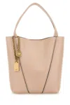 Chloé Pastel Pink Leather Small Spin Shopping Bag In Neutral