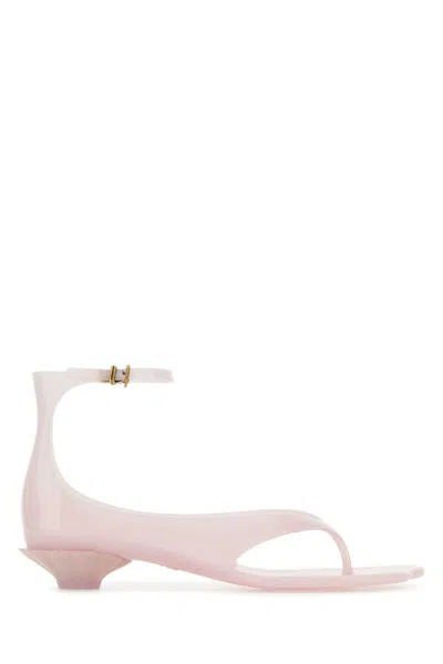 CHLOÉ PASTEL PINK TPU CHLOÃ© JELLY THONG SANDALS