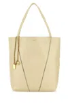 Chloé Pastel Yellow Leather Spin Shopping Bag In Yellow