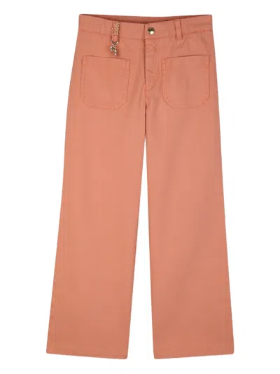 Chloé Kids' Patch Pocket Charm Trousers In Pink