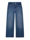 Chloé Patch Pocket Charm Denim Trousers In Blue