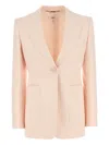 Chloé Wool Blazer With Notched Lapels And Front Flap Pockets