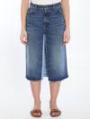 Chloé Patchwork Denim Bermuda Shorts