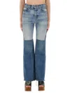 Chloé Patchwork Denim Jeans In Multi