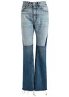 Chloé High-rise Grain De Poudre Wool Wide-leg Pants In Denim