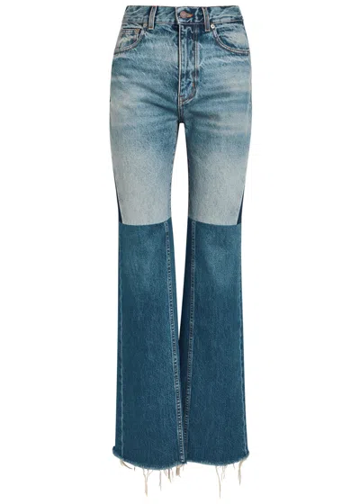 Chloé Chloe Patchwork Flared-leg Jeans