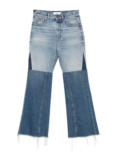 CHLOÉ PATCHWORK FRAYED JEANS
