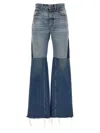 Chloé Patchwork Rigid High-rise Flared-leg Jeans In Multicoloured