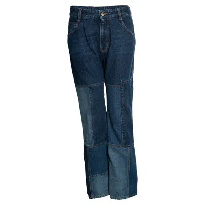 Pre-owned Chloé Chloe, Patchwork Jeans In Blue