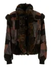 Chloé Shearling-trimmed Leather Bomber Jacket In Brown
