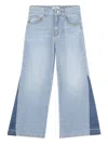 Chloé Patchwork Wide-leg Jeans In Blue