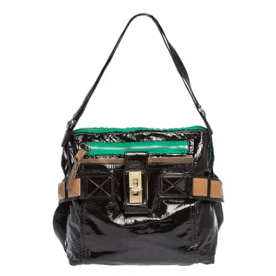Chloé Patent Leather Audra Tote In Black