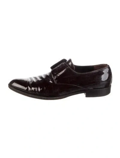 Pre-owned Chloé Patent Leather Oxfords In Black