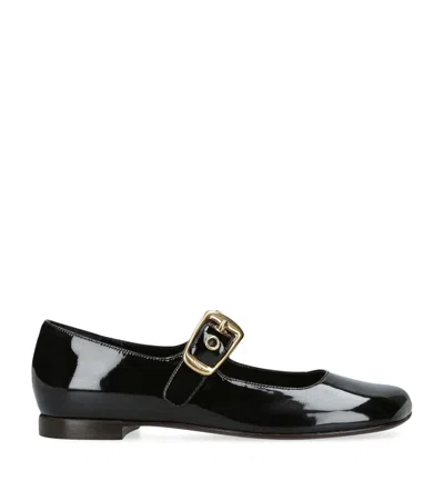 Chloé Patent Leather Polly Mary Janes In Black