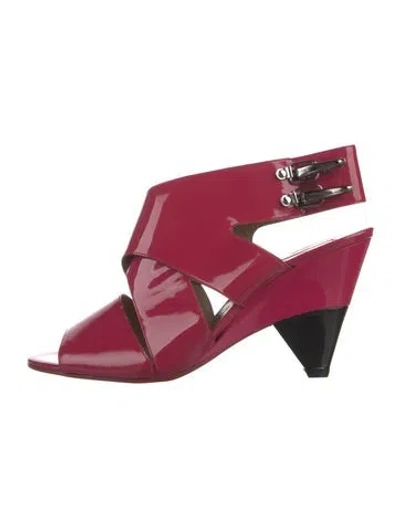 Pre-owned Chloé Patent Leather Slingback Pumps In Multi