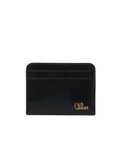 Chloé Pattern Card Bag In Black