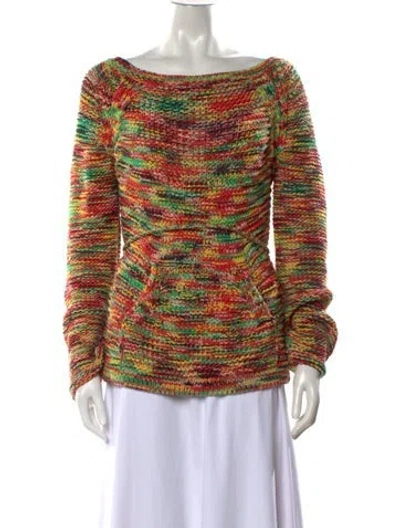 Pre-owned Chloé Patterned Bateau Neckline Sweater