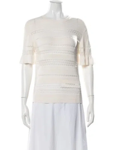 Pre-owned Chloé Patterned Crew Neck Sweater In Neutral